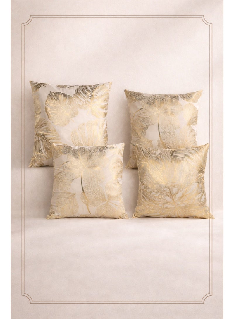 4-Piece 45 × 45 cm (18 × 18 Inch) Modern Decorative Cushion Cover Set | Sofa Pillow Covers for Living Room, Car & Bed - Image 2